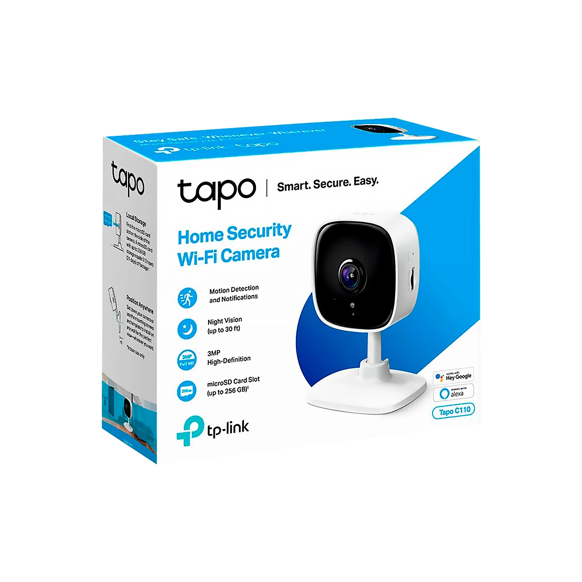 CAMARA TP-LINK TAPO C110 FIJA INT 3MP VIS. NOCT. IR WI-FI AUDIO BIDIRECIONAL MICROSD 512GB - Imagen 2